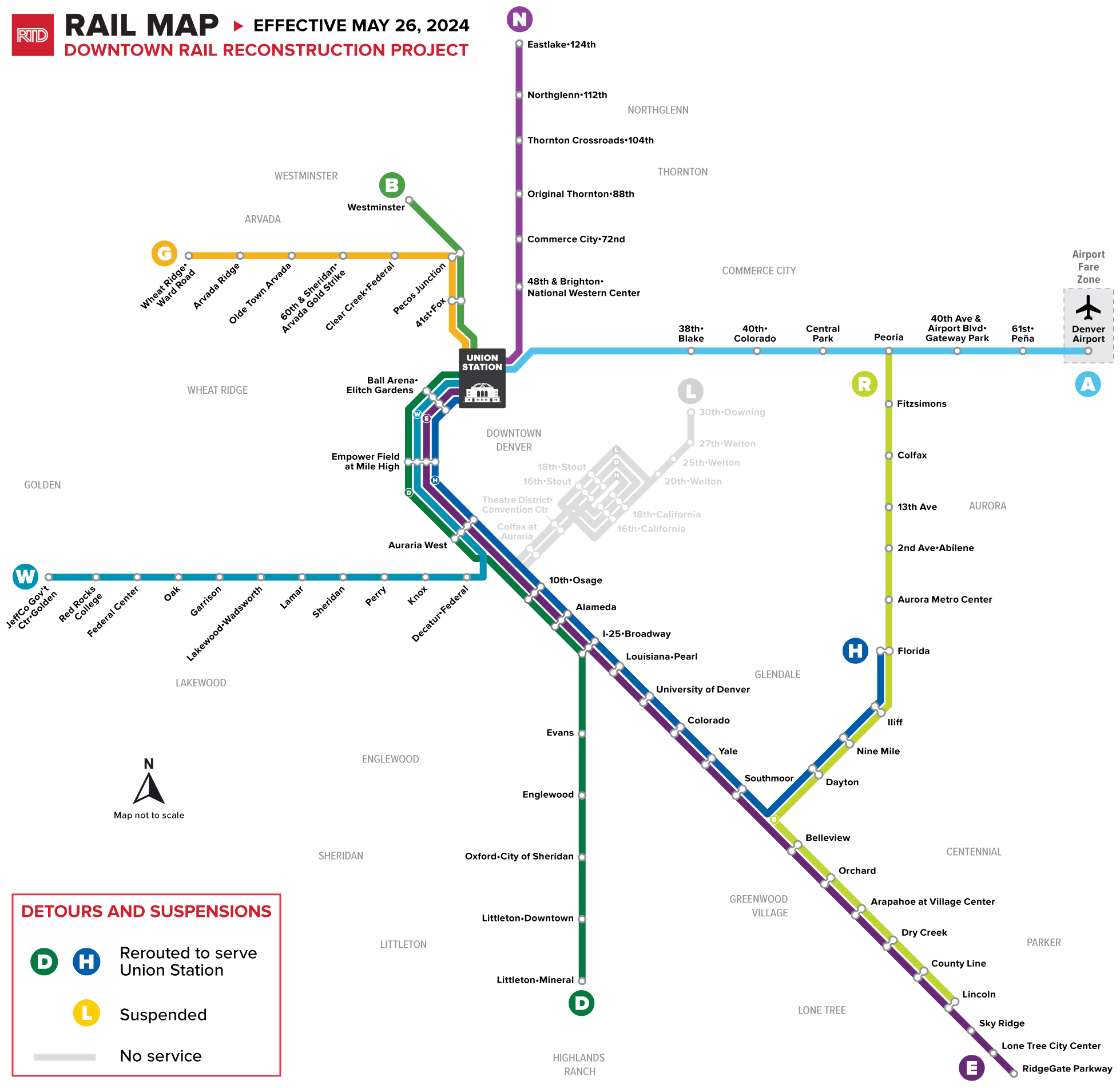 RTD Rail Map